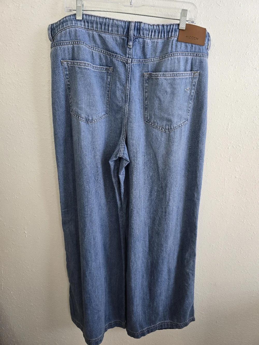 Wide Leg Light Blue Drawstring Jeans - Picture 9 of 11